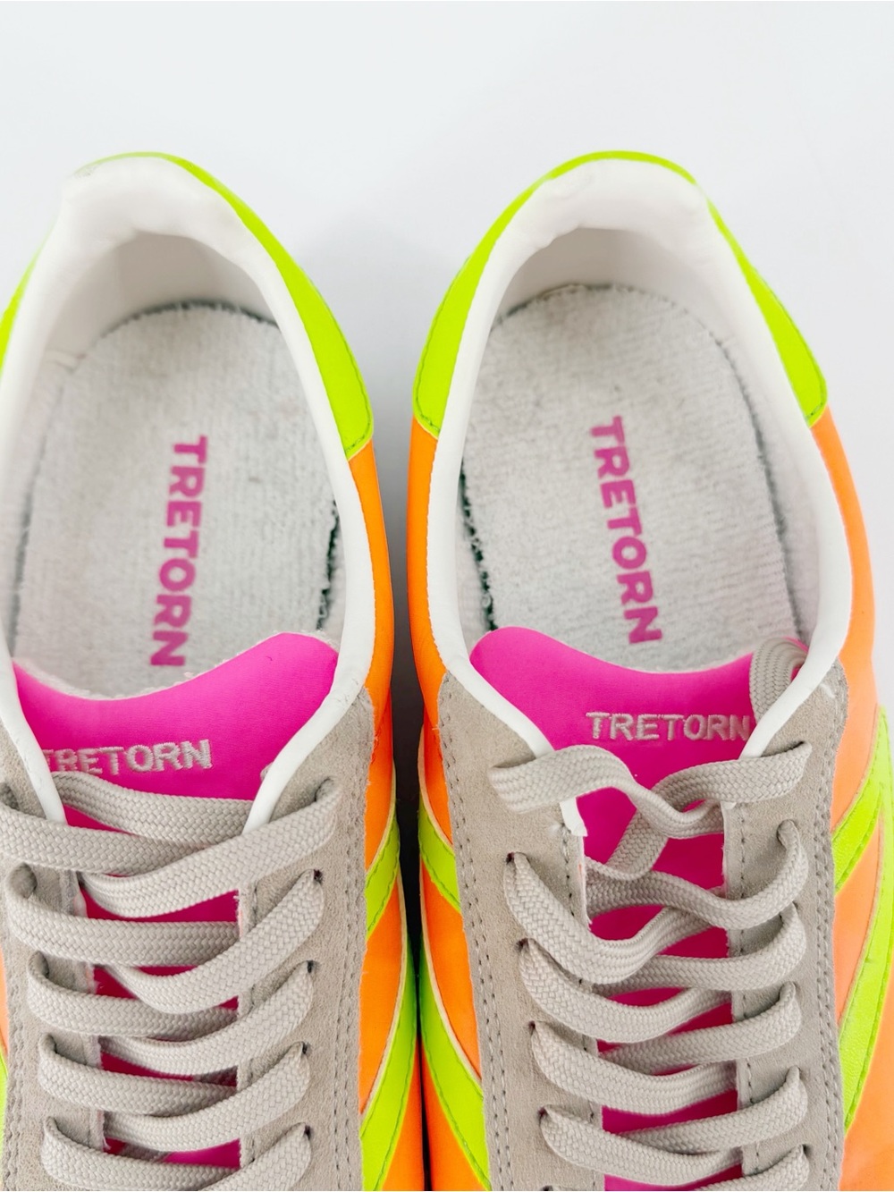 Tretorn Rawlins 10 Sneakers Suede & Neon 9.5 - Picture 4 of 10
